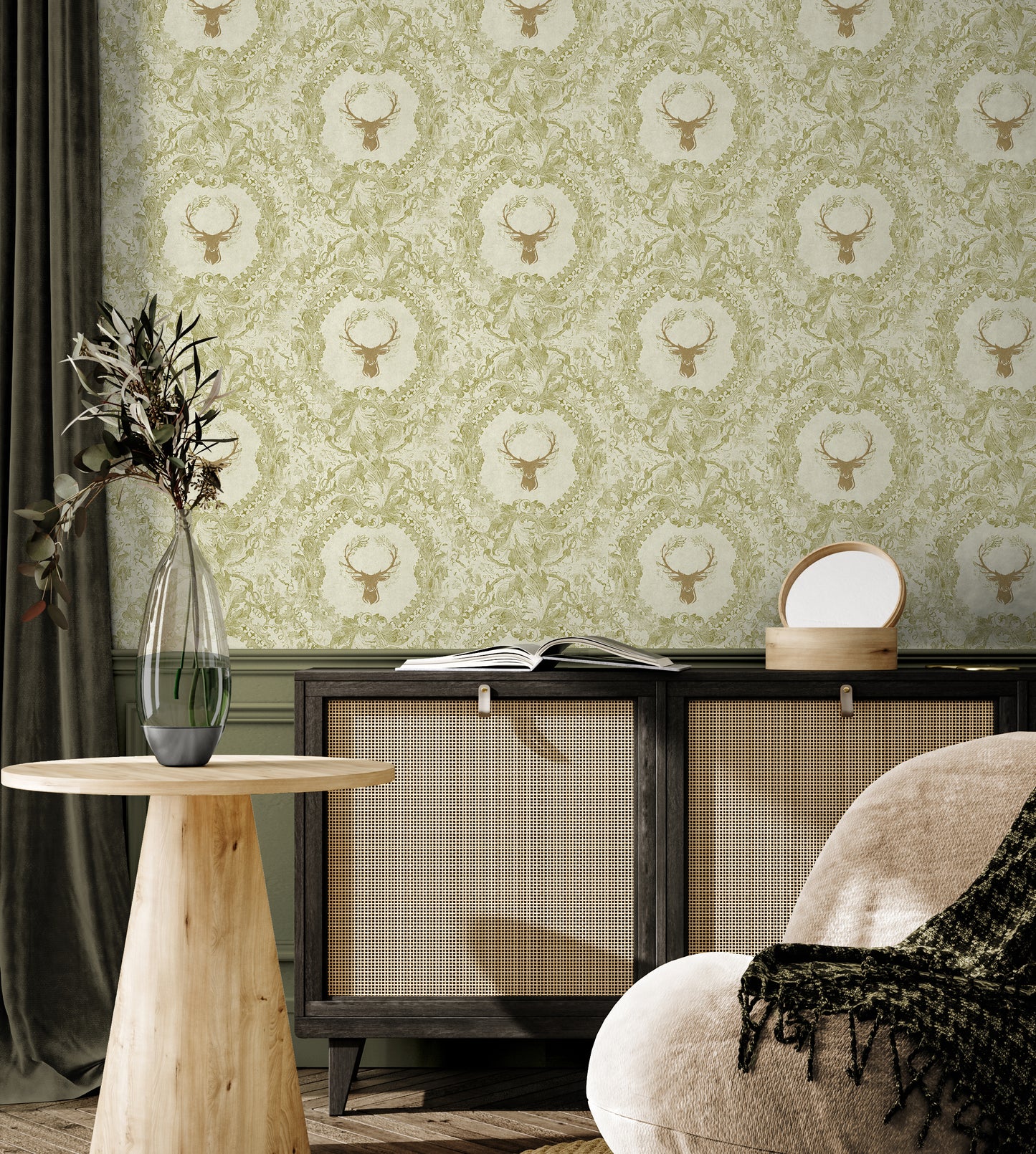 Rannoch Stag Moss Wallpaper