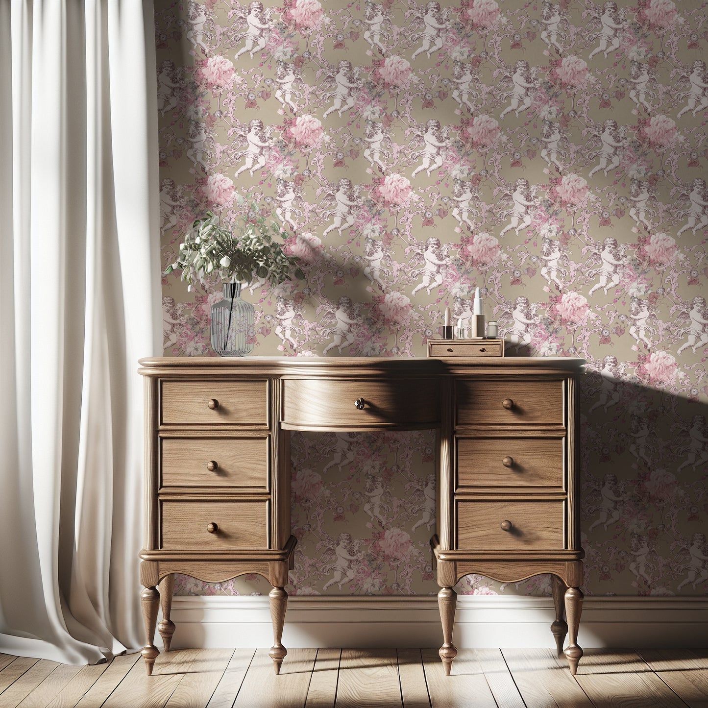 Raphael Dusky Pink Wallpaper