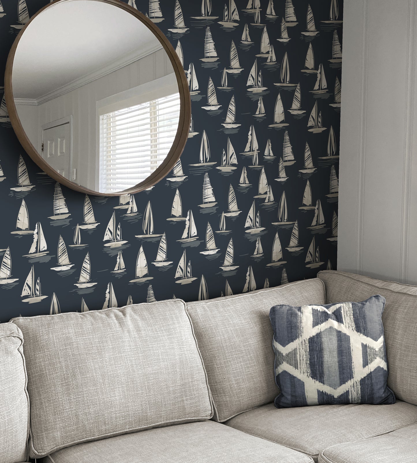 Arts & Crafts Papier peint Aqua Blues
