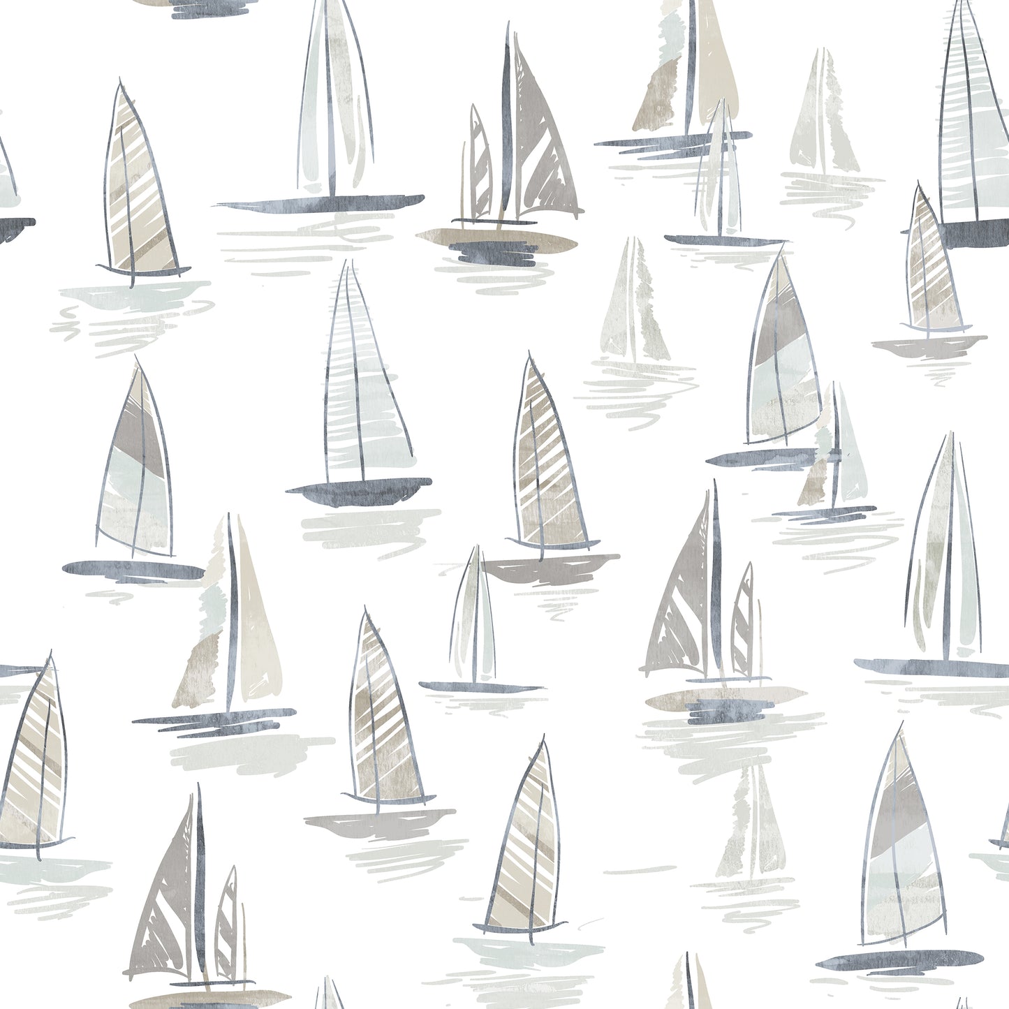 Arts & Crafts Papier peint Aqua Blues