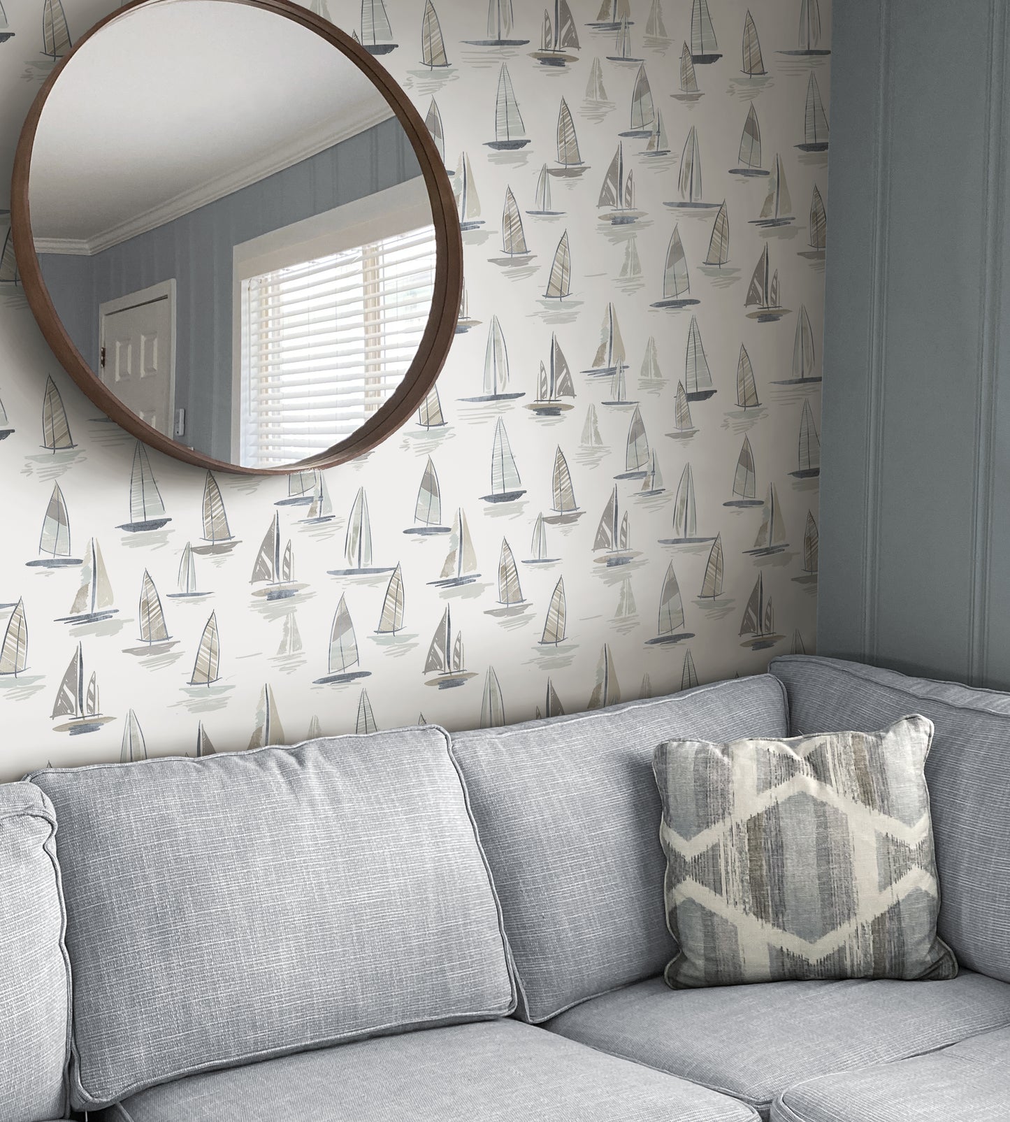 Arts & Crafts Papier peint Aqua Blues