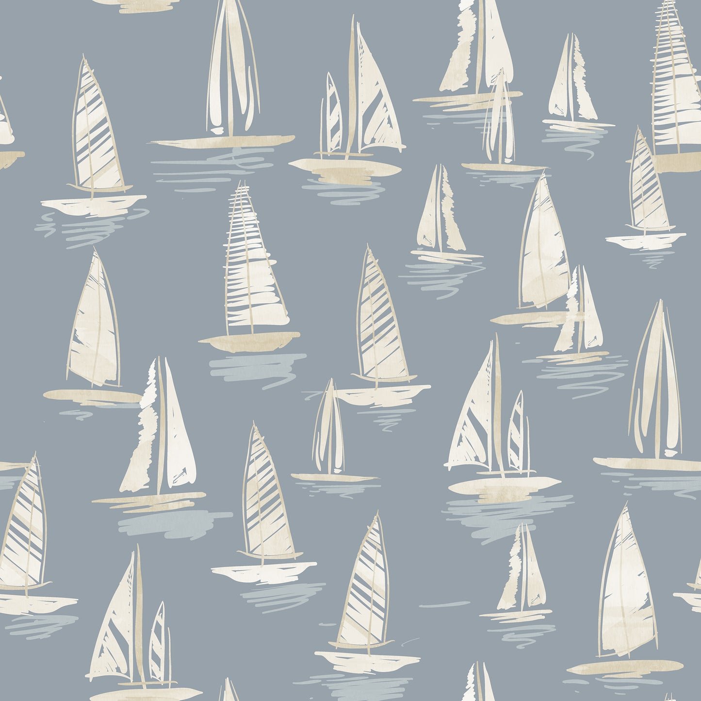 Arts & Crafts Papier peint Aqua Blues