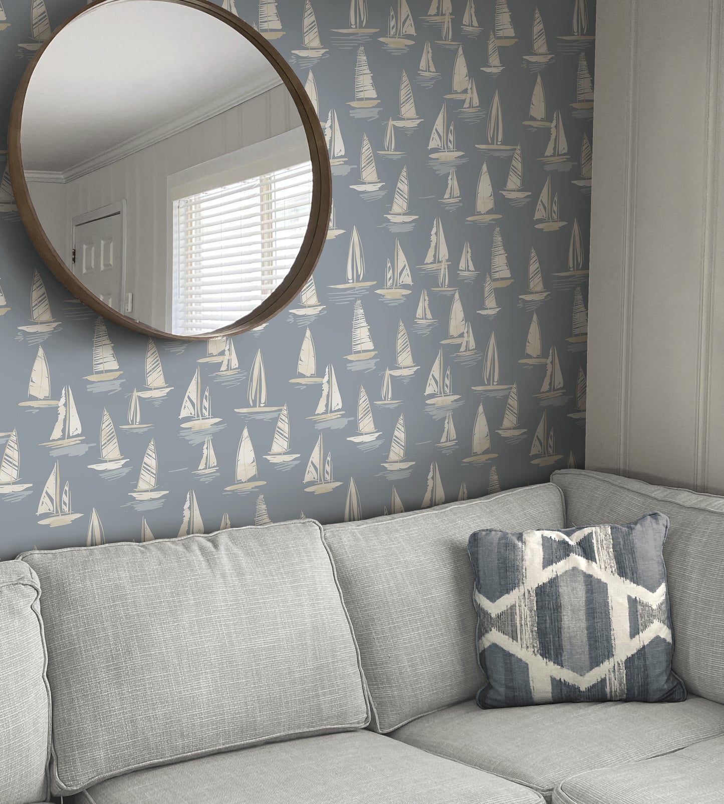 Arts & Crafts Papier peint Aqua Blues