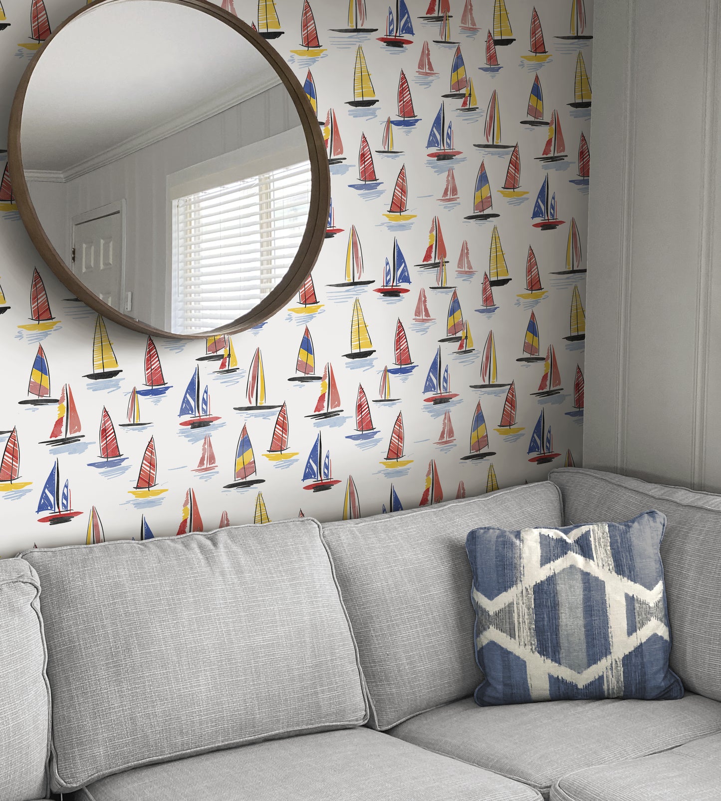 Arts & Crafts Papier peint Aqua Blues