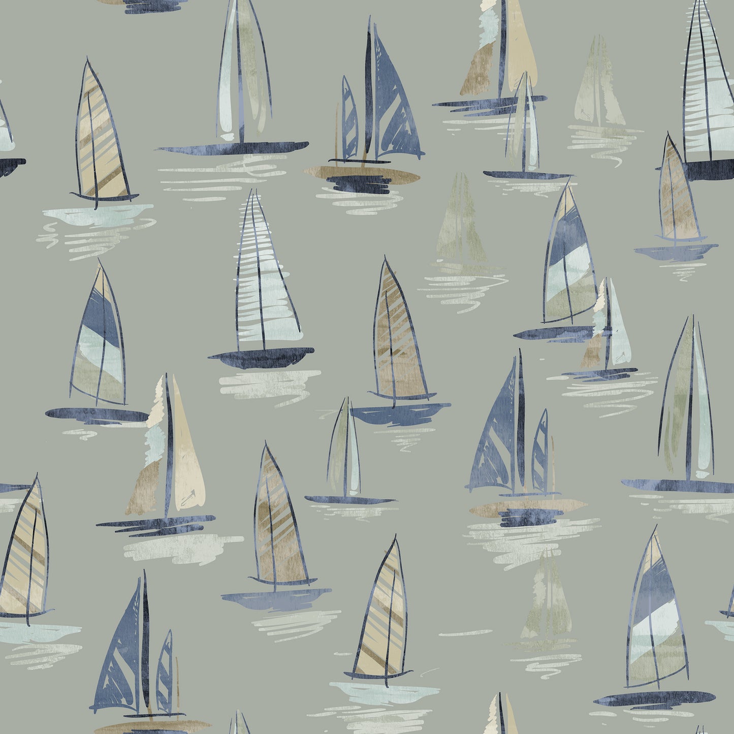 Arts & Crafts Papier peint Aqua Blues