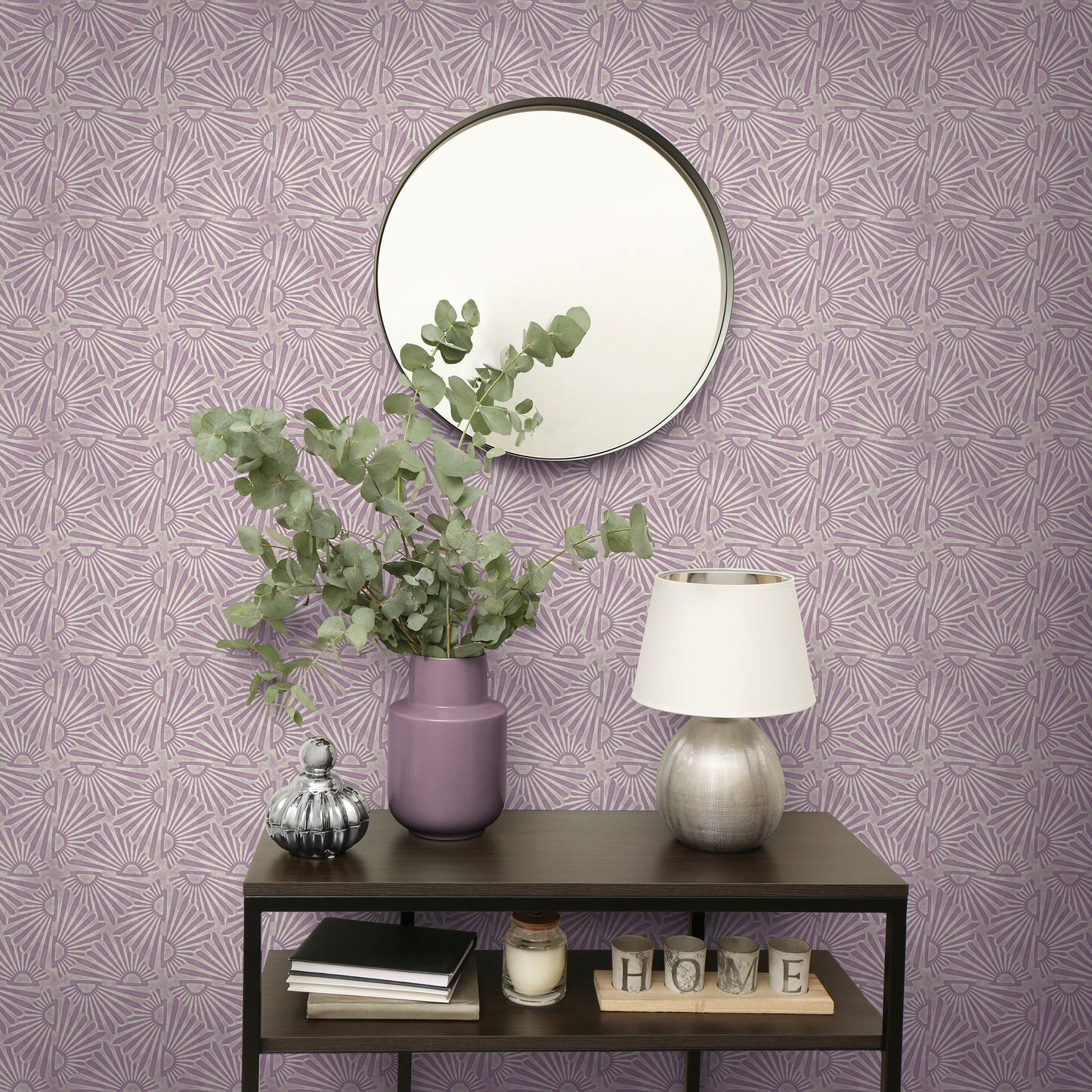 Scallops Heather Wallpaper