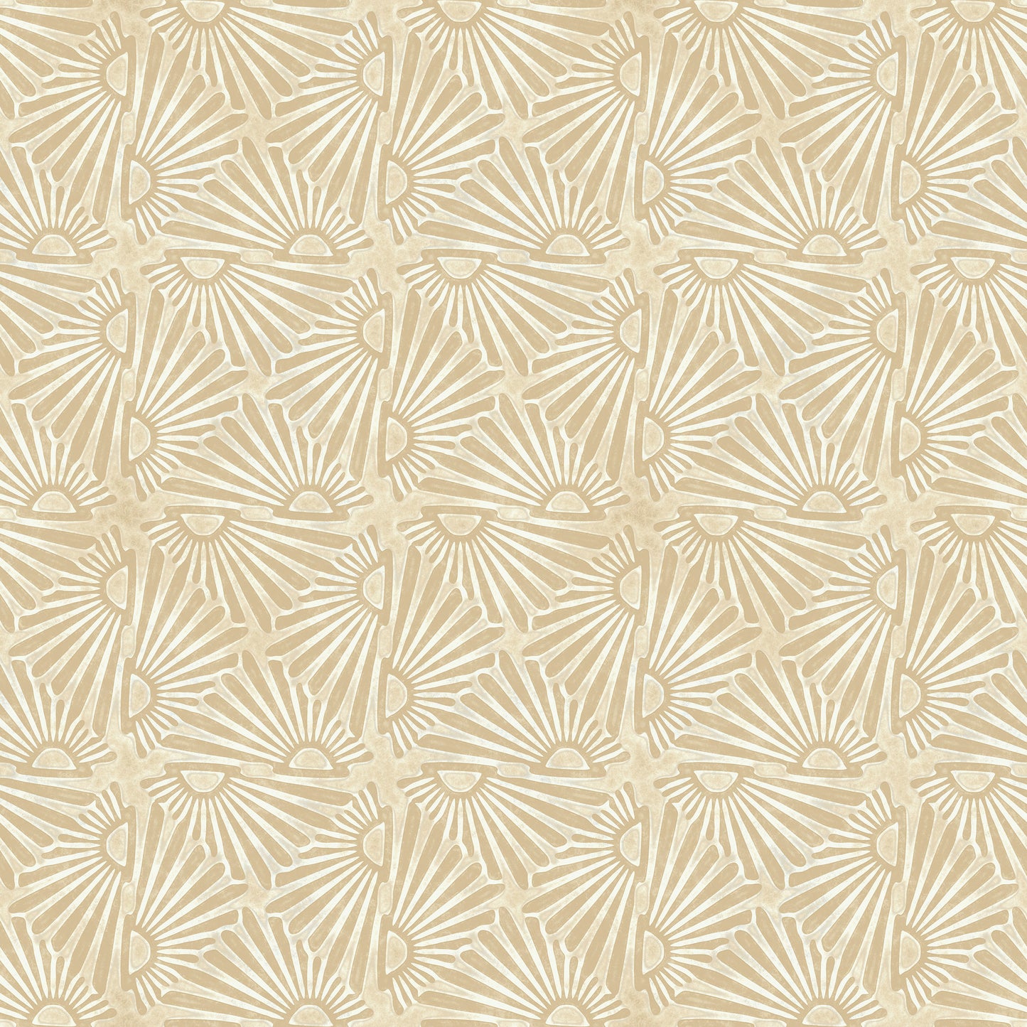 Scallops Ochre Wallpaper