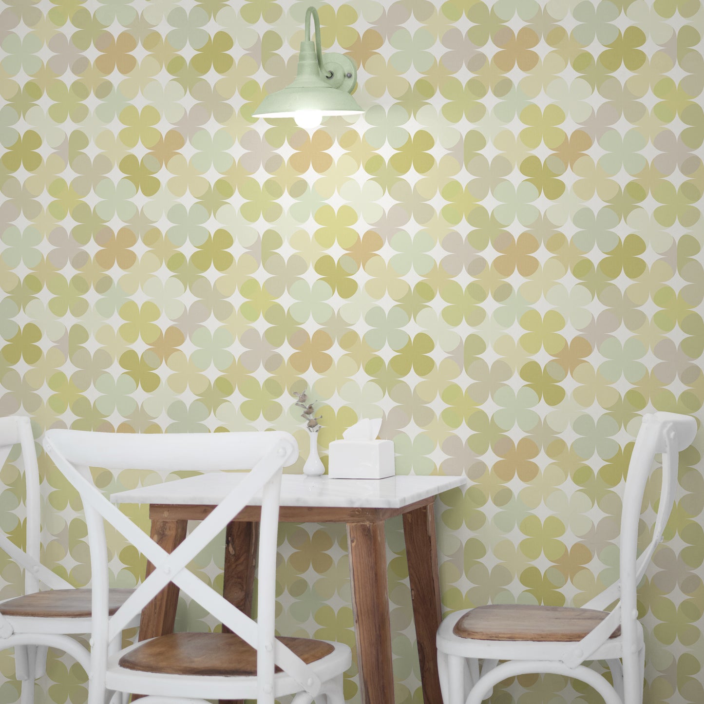 Arts & Crafts Papier peint Aqua Blues