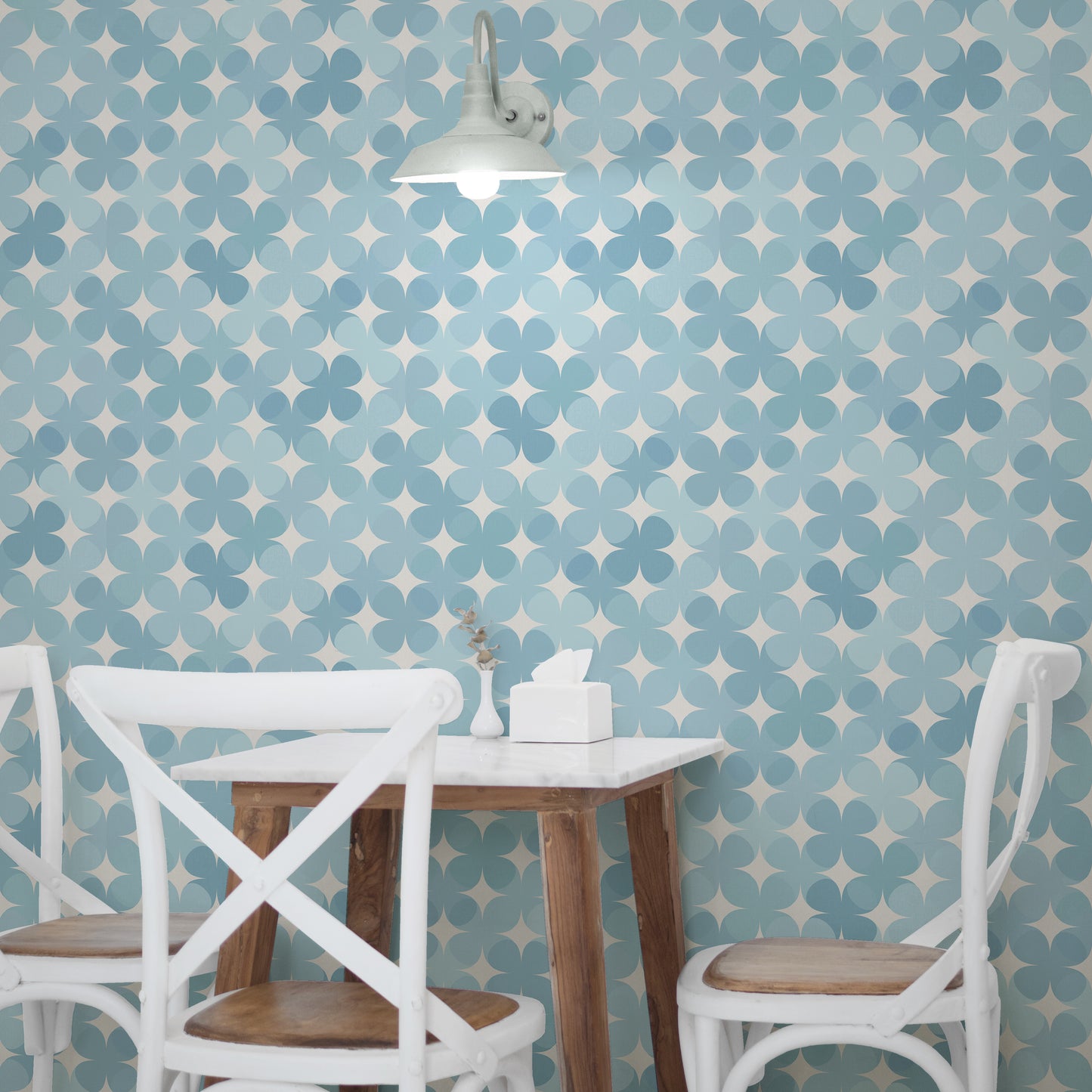 Arts & Crafts Papier peint Aqua Blues