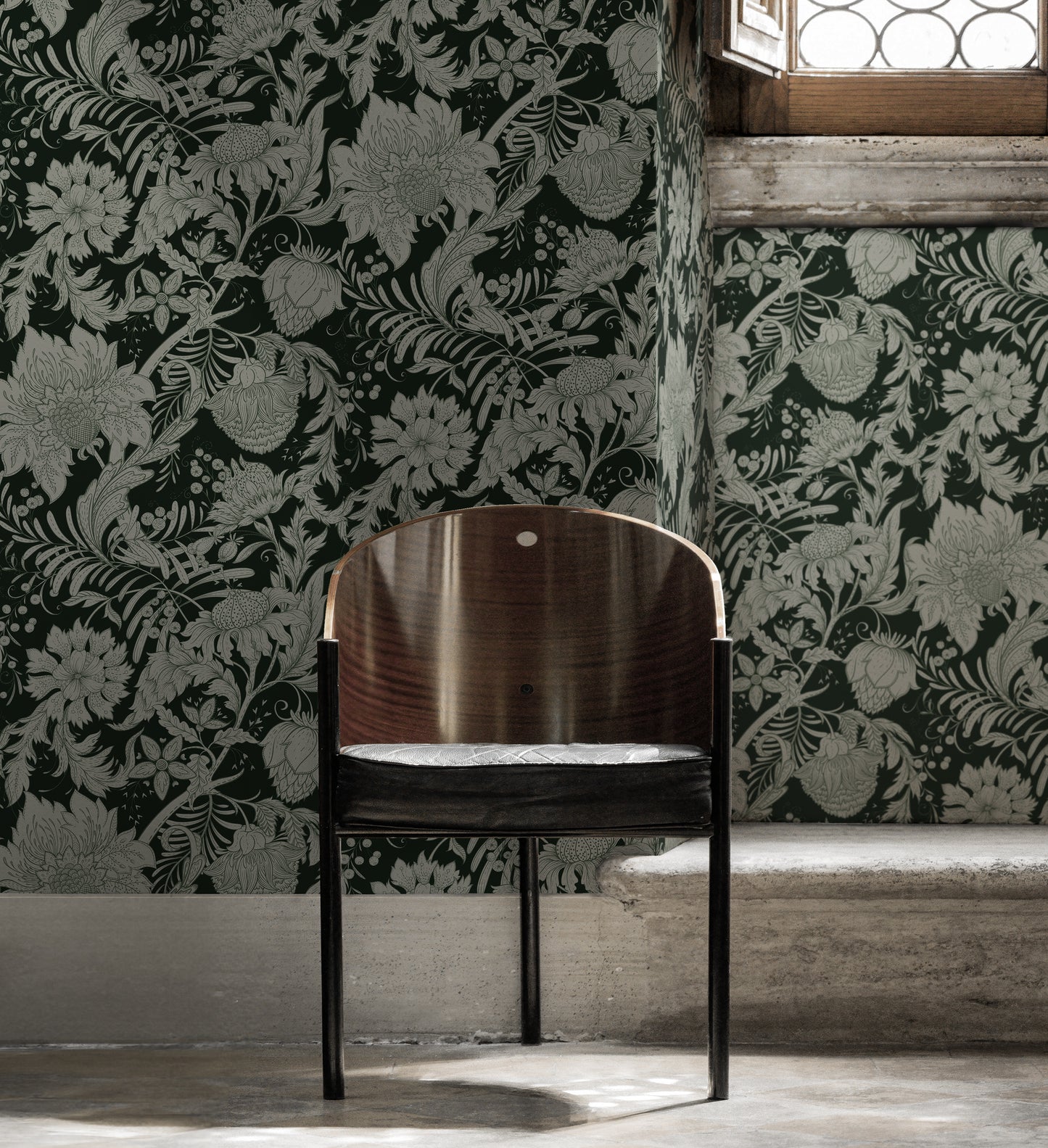 Splendor Grande Bottle Green Wallpaper