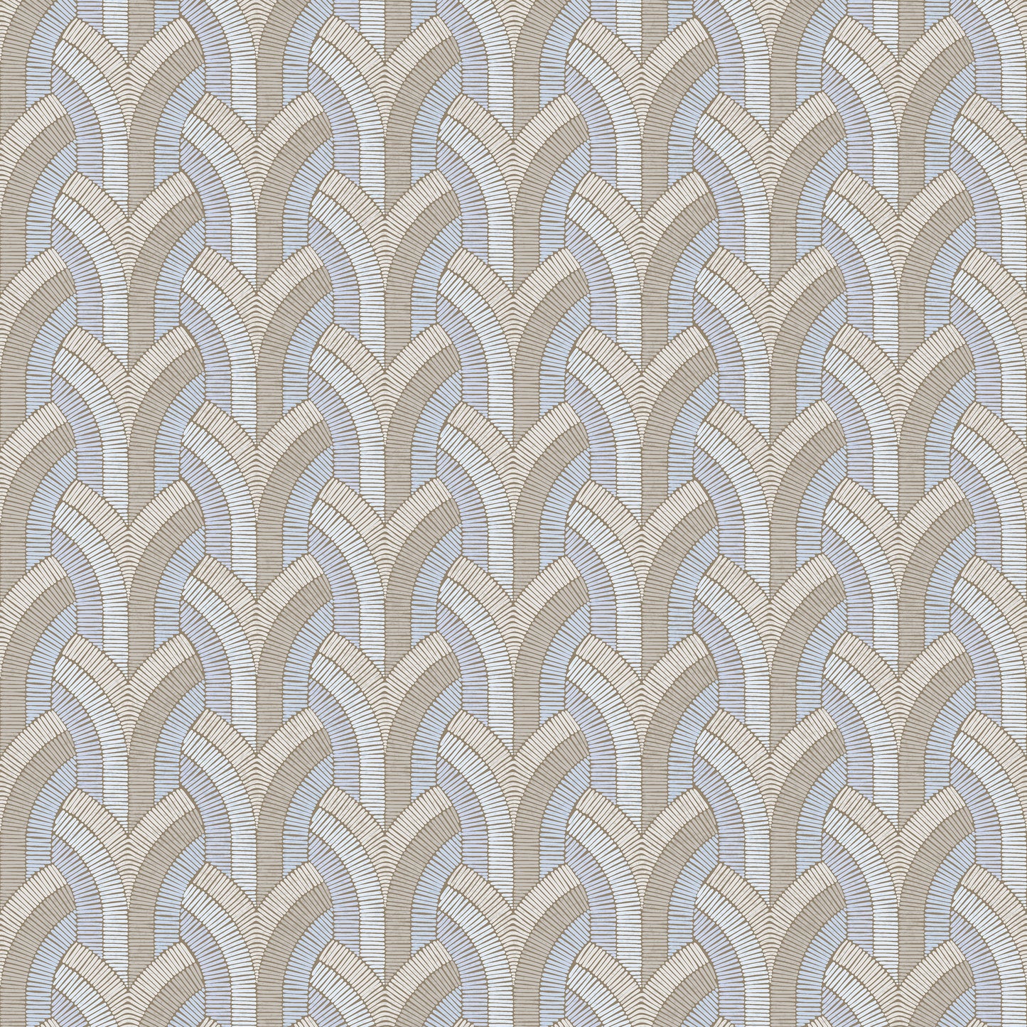 Arts & Crafts Papier peint Aqua Blues