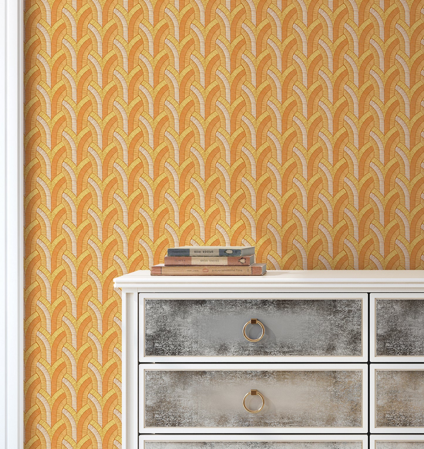 Vaulted Tangerine Wallpaper