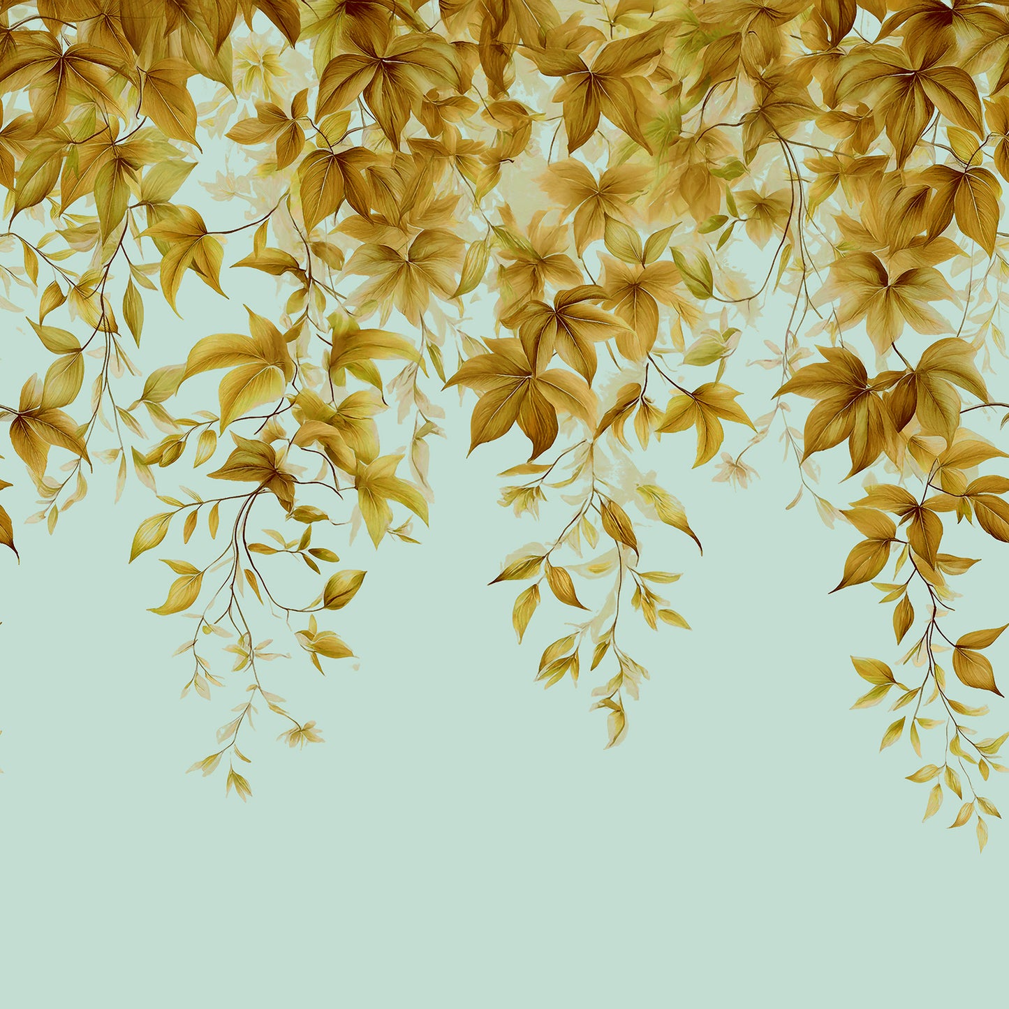 Verdant Ochre on Duckegg Wallpaper