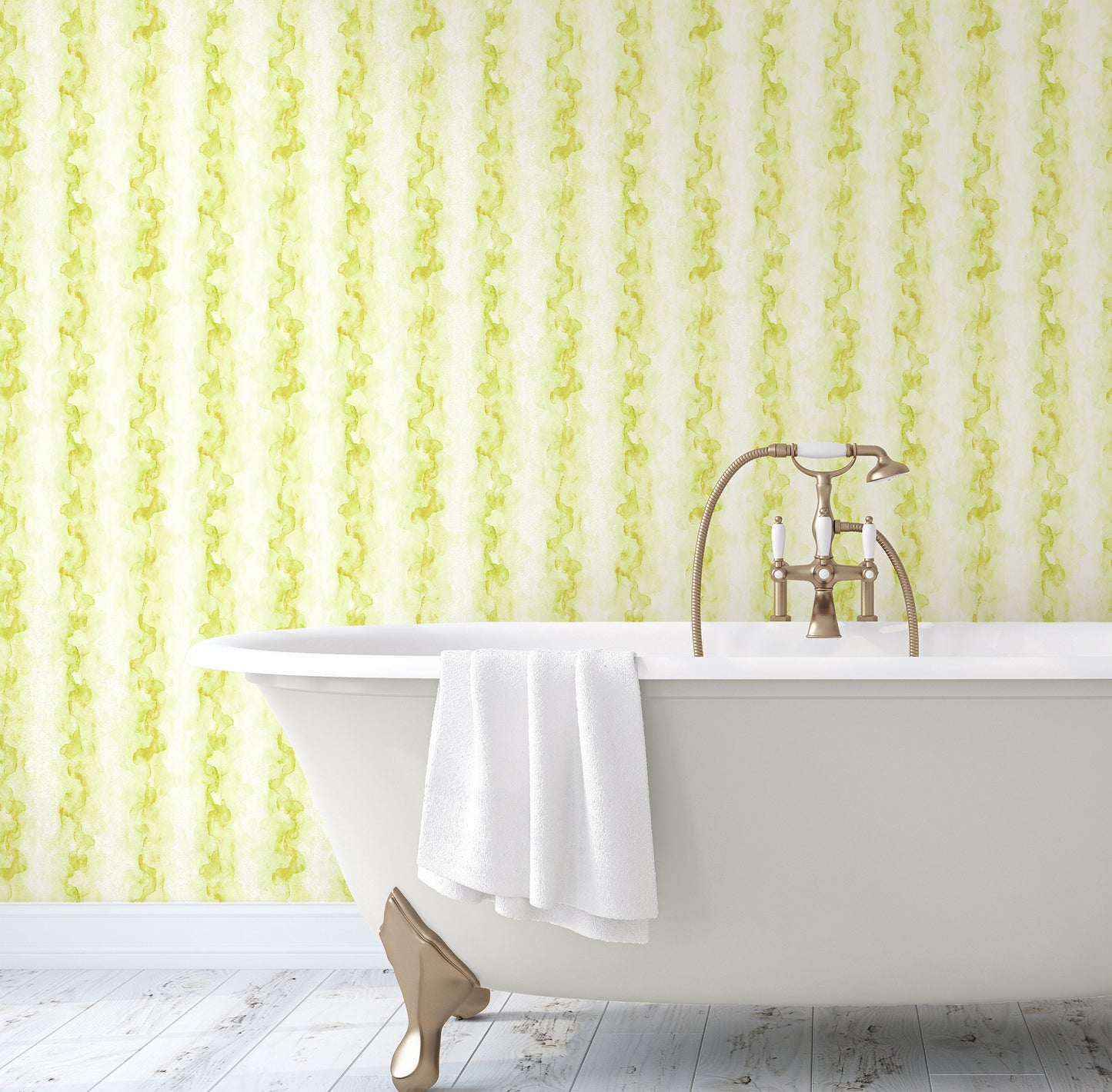 Washed Stripe Zest Wallpaper