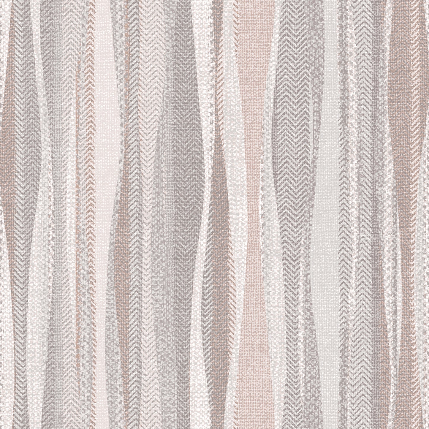 Weavy Stripe Terracotta & Stone Wallpaper