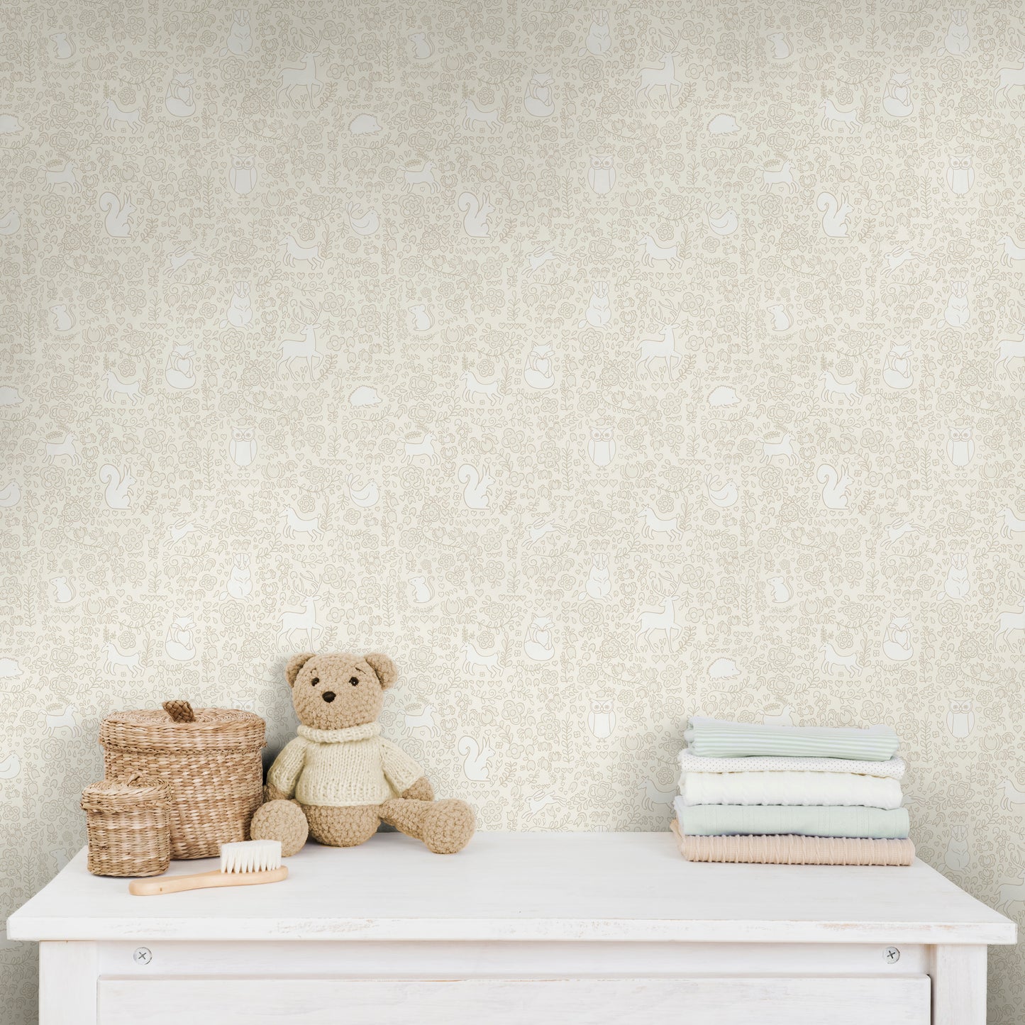 Woodlanders Buttermilk Wallpaper