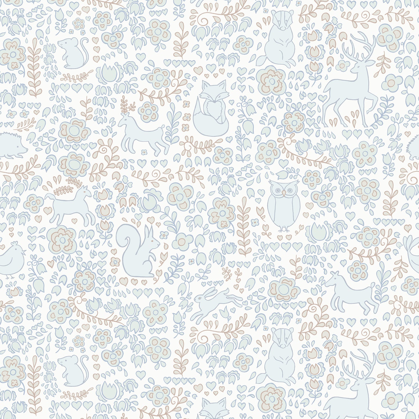 Arts & Crafts Papier peint Aqua Blues