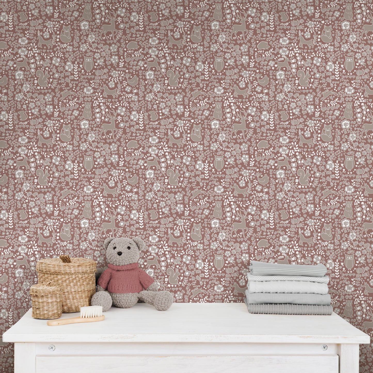 Woodlanders Russet Wallpaper