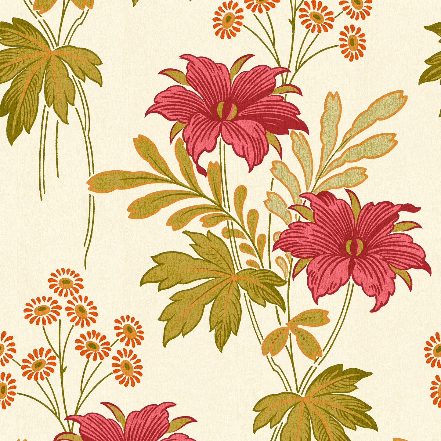 Zarah Papier Peint Rose Fuchsia
