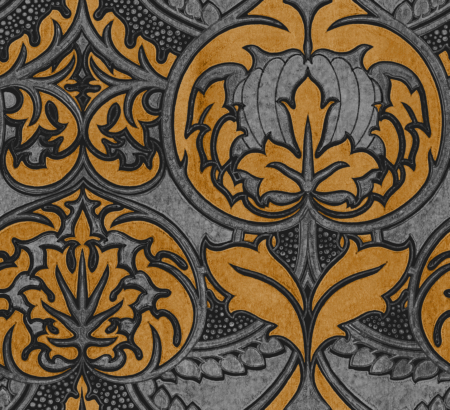 Arts & Crafts Iron and Copper Wallpaper