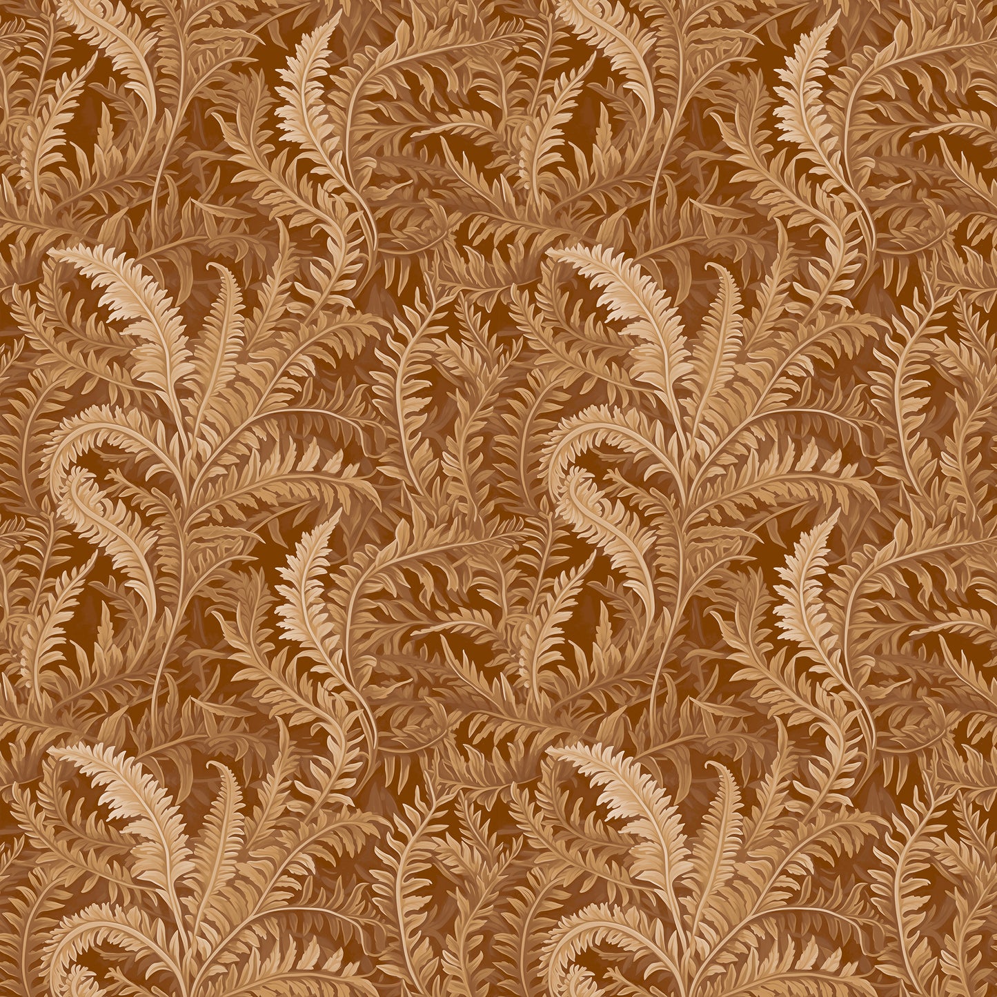 Fernery Cuivre Papier Peint