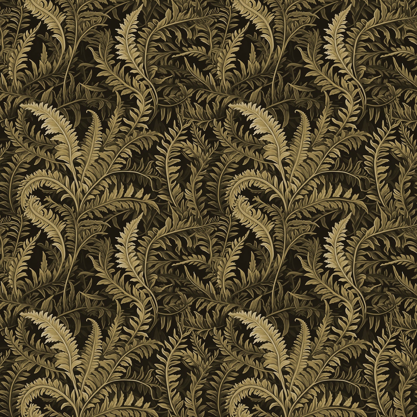 Fernery Papier Peint Or Bruni