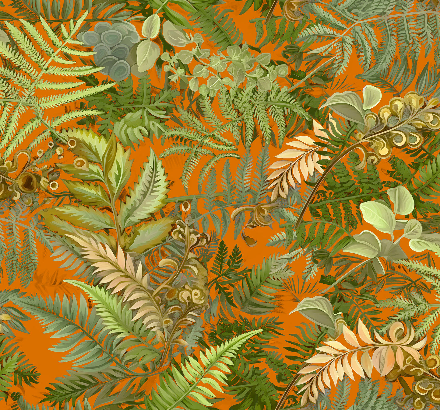Bracken Orange Dawn Wallpaper