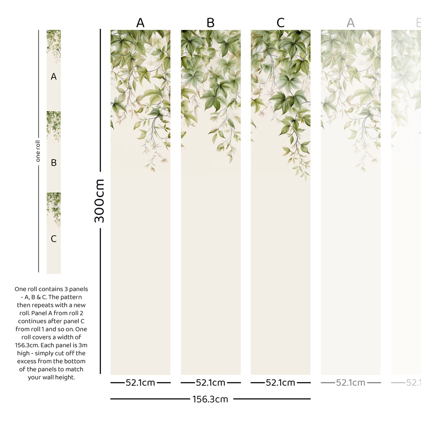 Verdant Olive on Cream Wallpaper