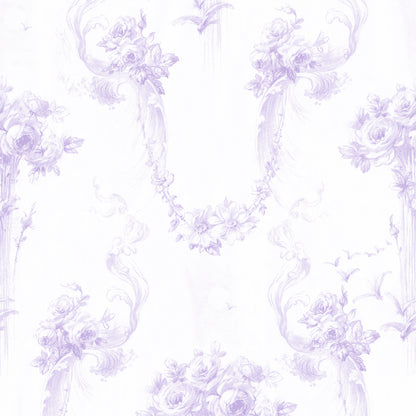 Baroque French Lilac Wallpaper