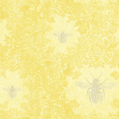 Queen Bee Ochre Wallpaper