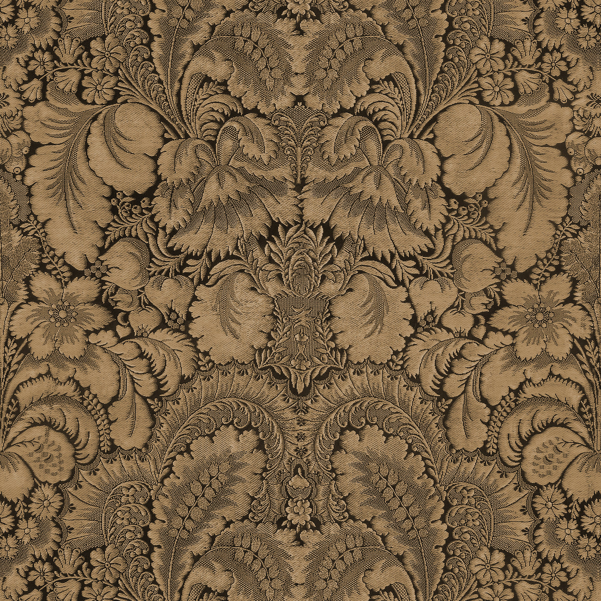 Brocade Caramel wallpaper design