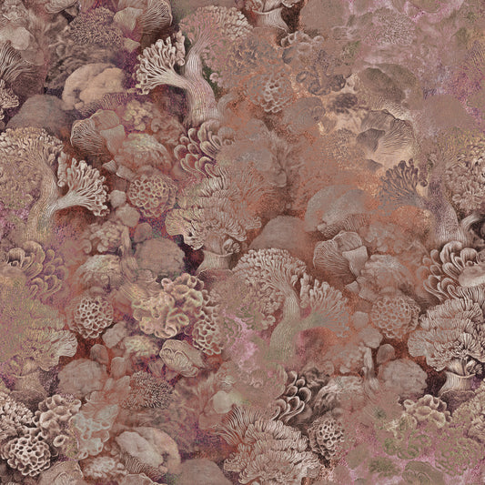 Coralline Browns & Shell Wallpaper