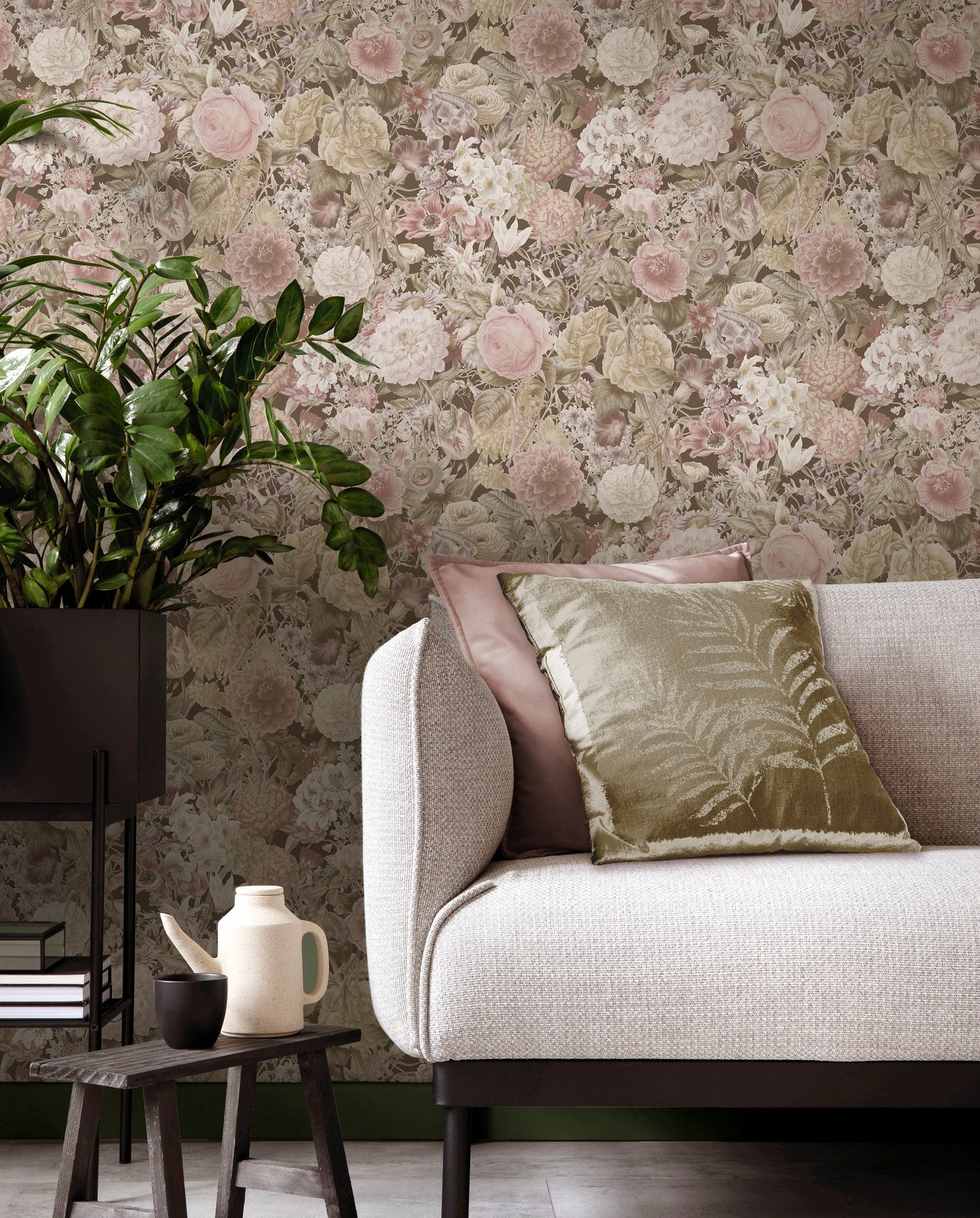 Floribunda Muted Wallpaper