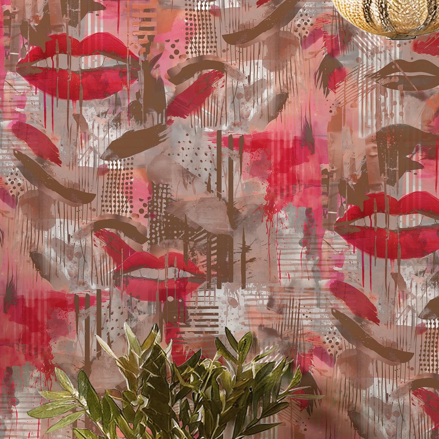 Glamour Scandal Pink Wallpaper