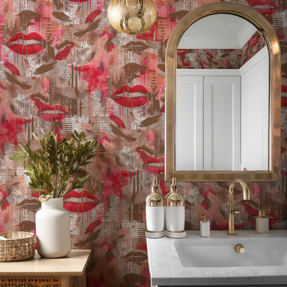 Glamour Scandal Pink Wallpaper