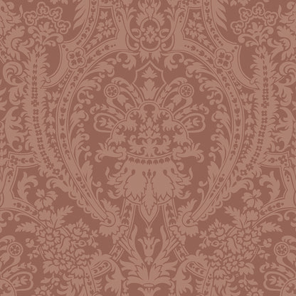 Grand Damask Burnt Orange Wallpaper