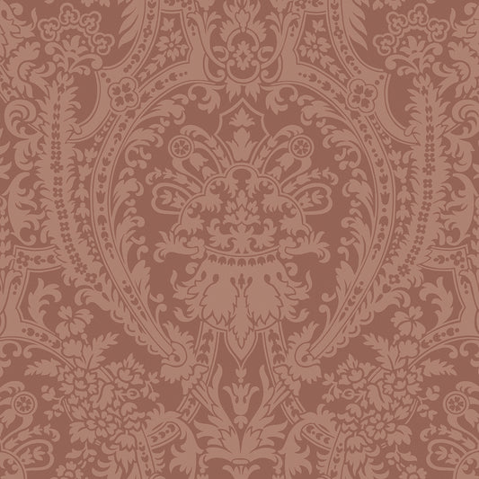 Grand Damask Burnt Orange Wallpaper