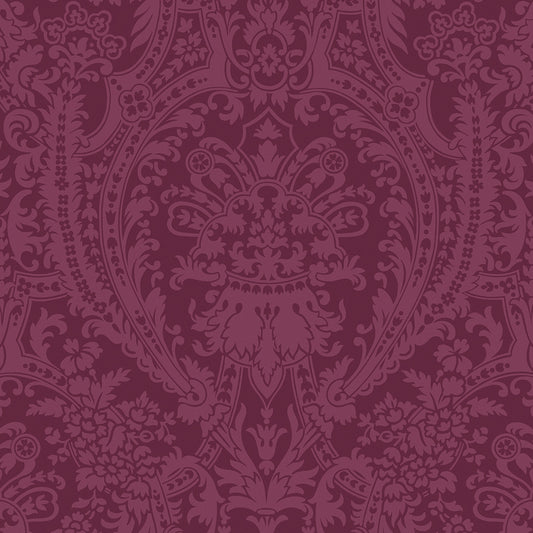 Grand Damask Ruby Port Wallpaper