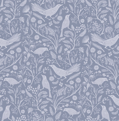 Grubbins Wood Cornflower Wallpaper