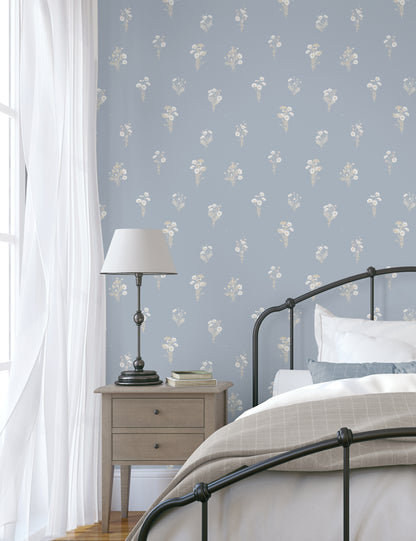 Harebell Muted Blue Wallpaper