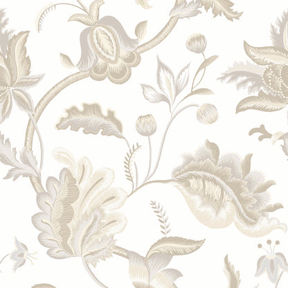 Jacobean Latte Wallpaper