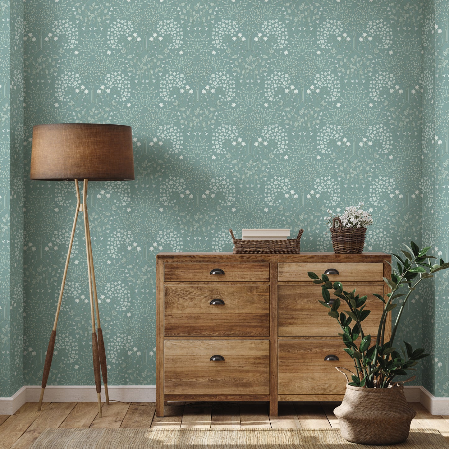 Arts &amp; Crafts Aqua Blues Tapete 