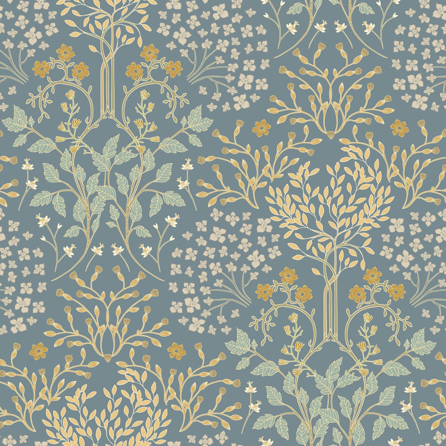 Arts &amp; Crafts Aqua Blues Tapete 