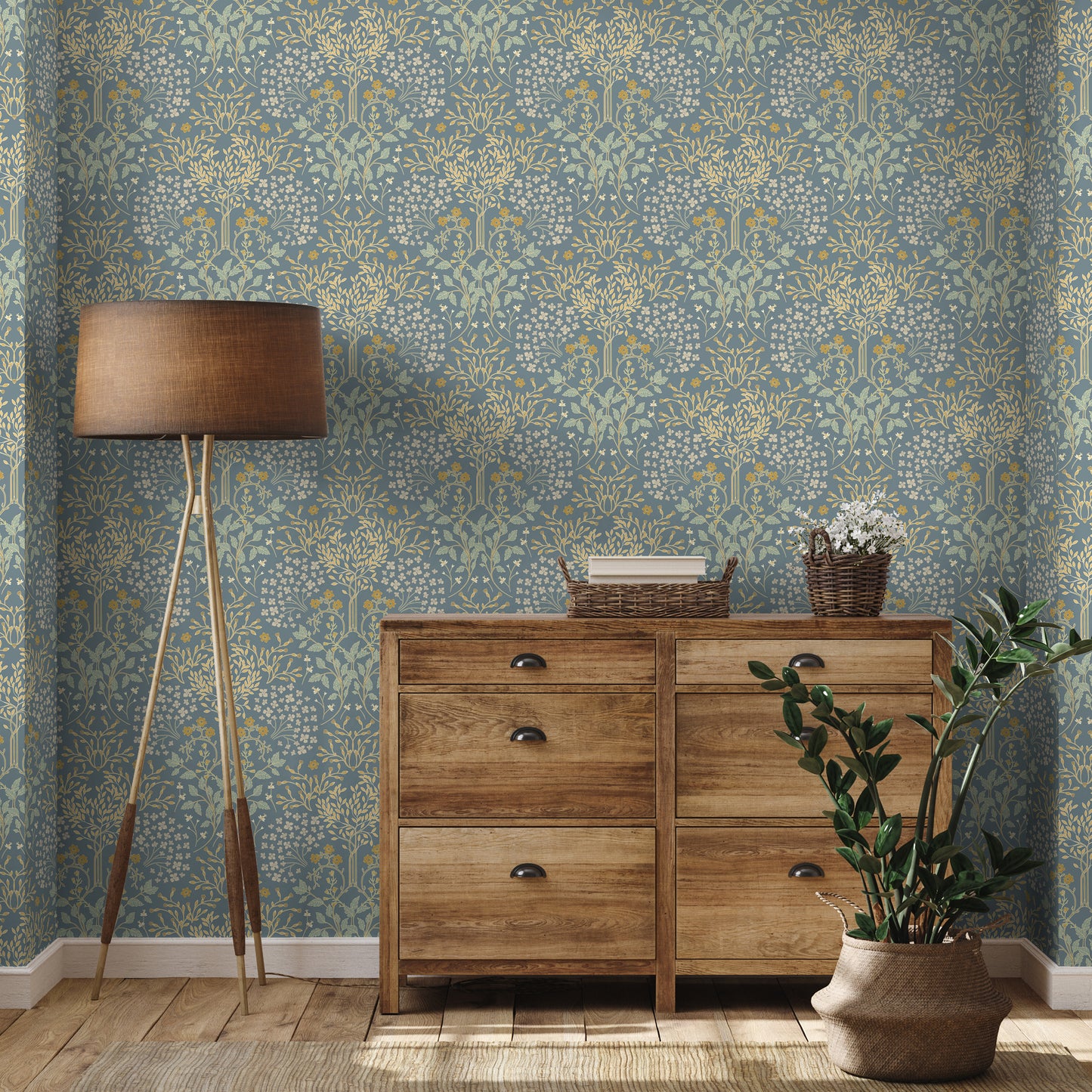 Arts &amp; Crafts Aqua Blues Tapete 