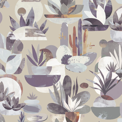 Mojave Muted Damson Wallpaper