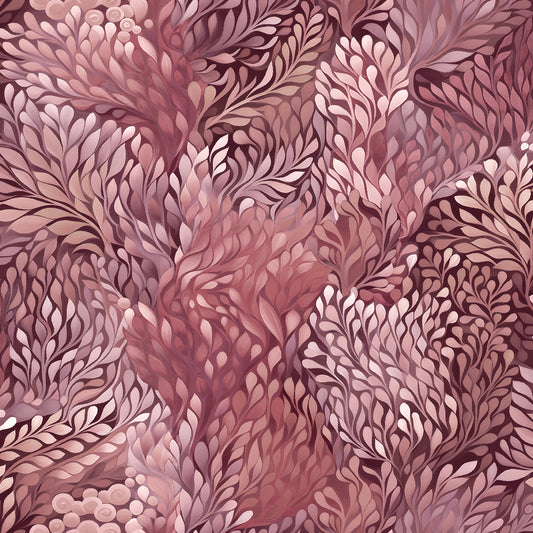 Ocean Forest Burgundy Wallpaper