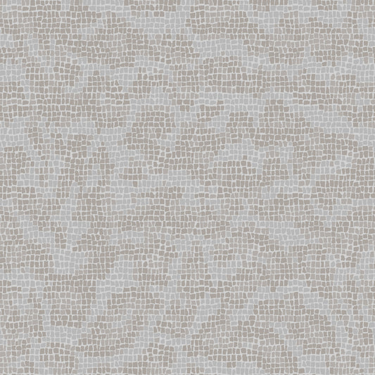 Ocelot Mosaic Soft Earth on Grey Wallpaper