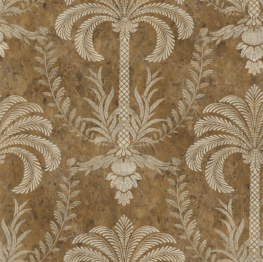 Palm Damask Earth Tapete 