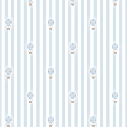 Ralphy Stripe Pale Blue wallpaper design