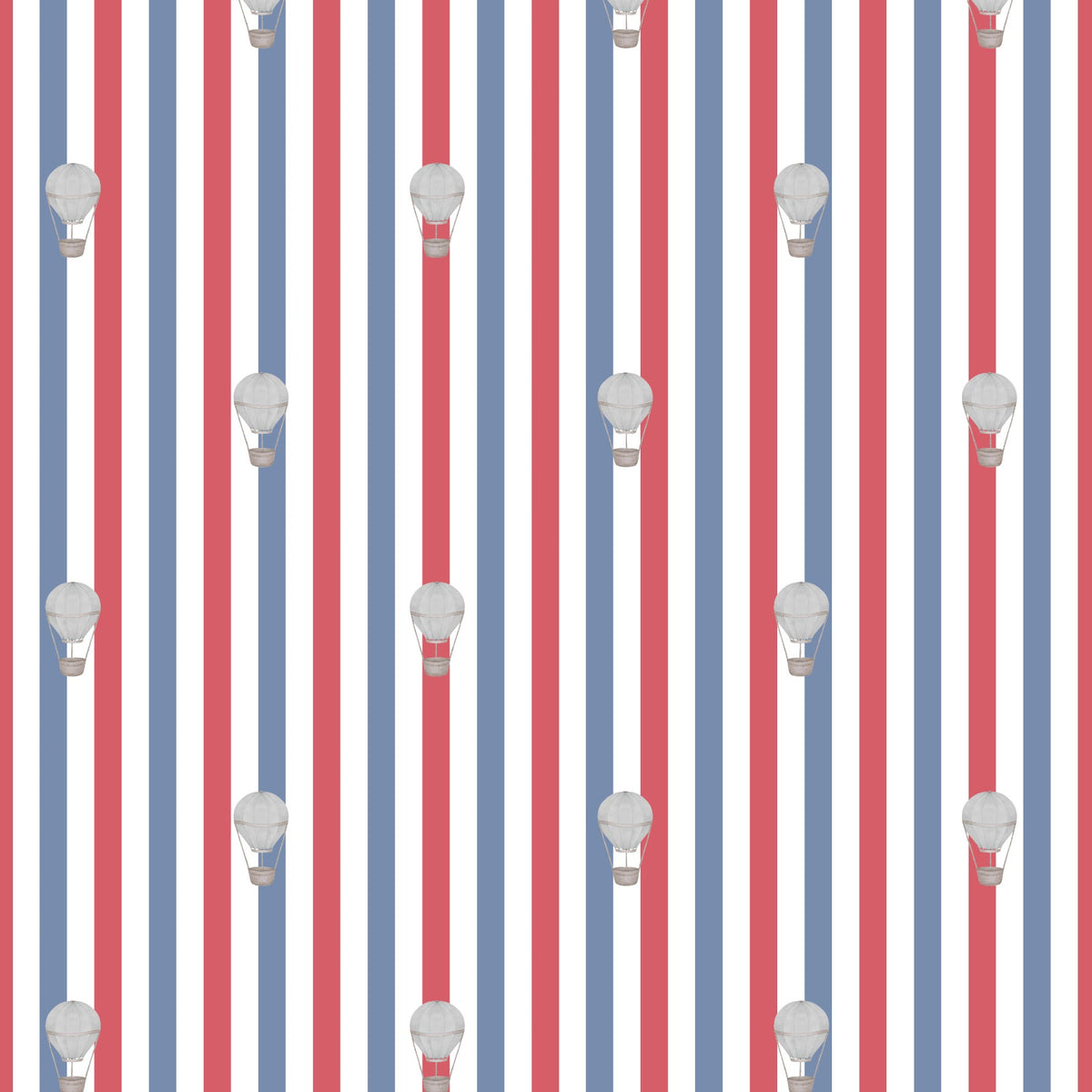 Ralphy Stripe Red White and Blue wallpaper design